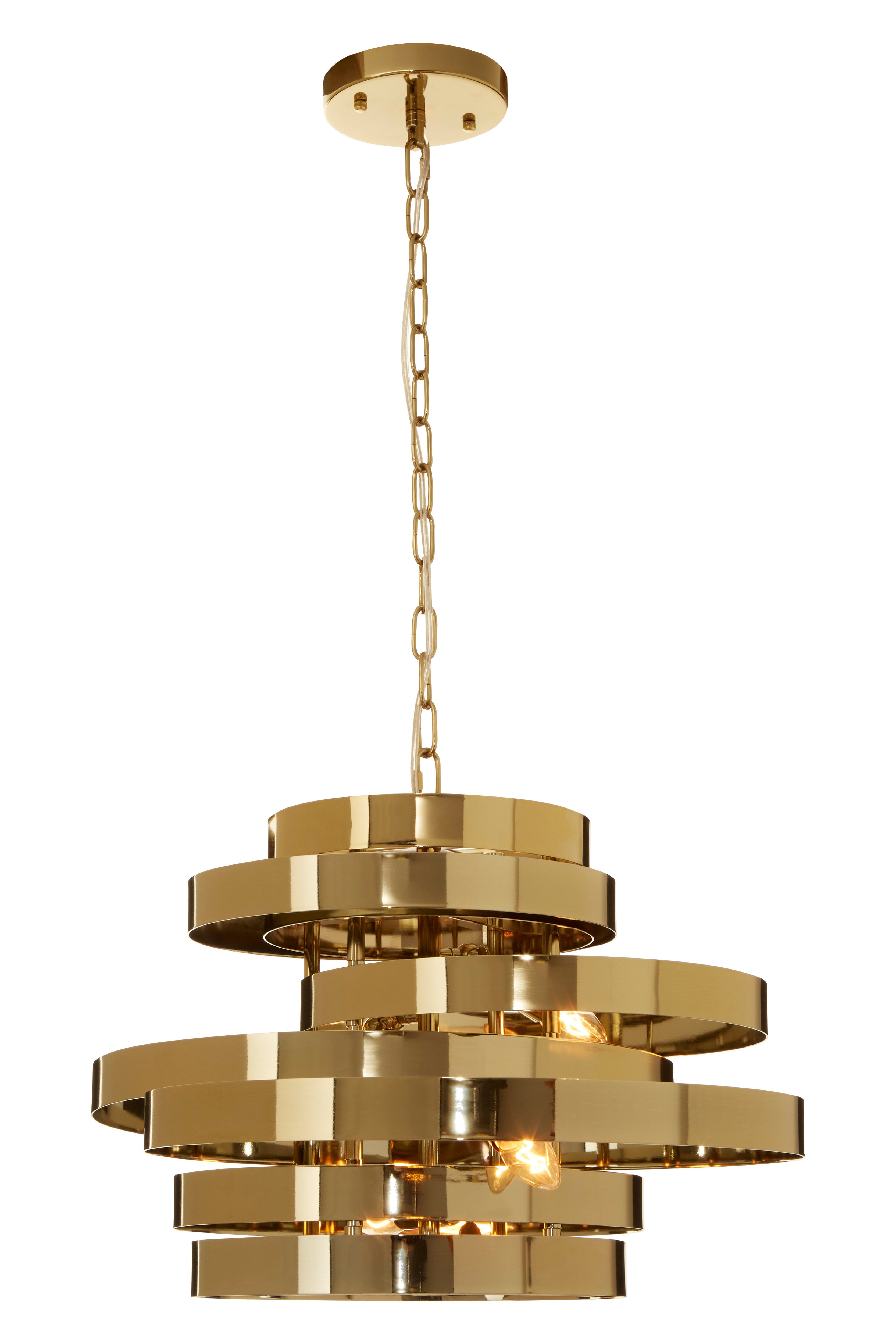 Loma 4 Bulb Gold Finish Pendant Light